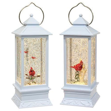 Lighted Cardinal Water Snow Scene, Set of 2 - The Fox Decor
